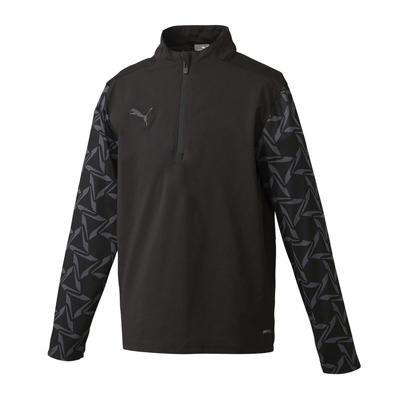 PUMA(プーマ)INDIVIDUAL TRAINING HYBRID 1/4 ジップ トップ JRサッカーウェアトレーニングシャツ658464