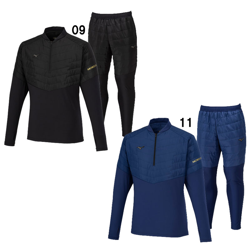 ミズノ MIZUNO モレリア ハイブリッドトレーニングトップ・パンツ ユニセックス 上下セット サッカー ウェア トレーニングウェア 24FW(P2MEB50...