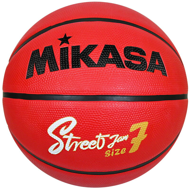 Balls - ミカサ mikasaバスケット7号 ゴム 赤黒バスケットボールボール(BB734C-RBBK)