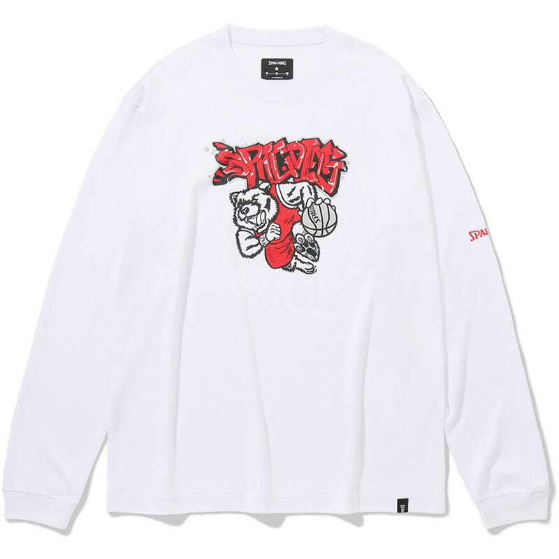 spalding(スポルディング)L/S T グリズリー グラフィティ ロコバスケット長袖Tシャツ(smt23121-2000)