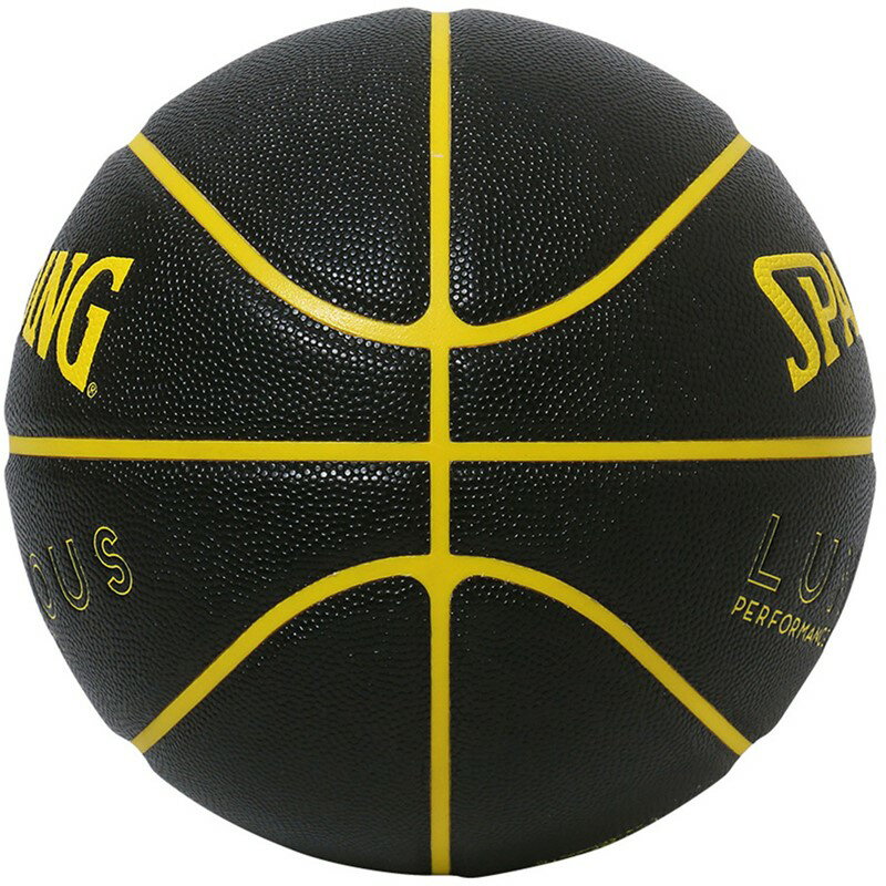 spalding(スポルディング)ルミナス コンポジット ブラック/イエローバスケット競技ボール7号(77849j)