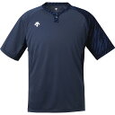 デサント(descente)2ボタンシヤツ野球 ソフト半袖 Tシャツ(db127-dnvy)