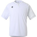 デサント(descente)2ボタンシヤツ野球 ソフト半袖 Tシャツ(db127-wht)