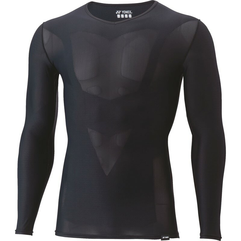 yonex(ヨネックス)ユニVネックナガソデシャツボディケアストレッチシャツ(stba1023-007)