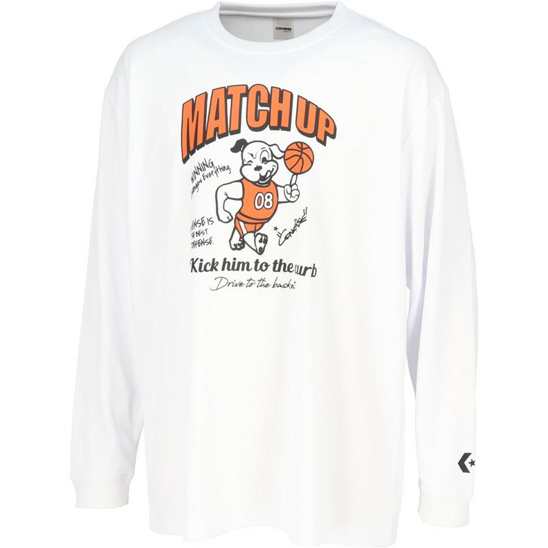 converse(コンバース)4F プリントロングスリーブシャツバスケットTシャツ M(cb242366l-1100)
