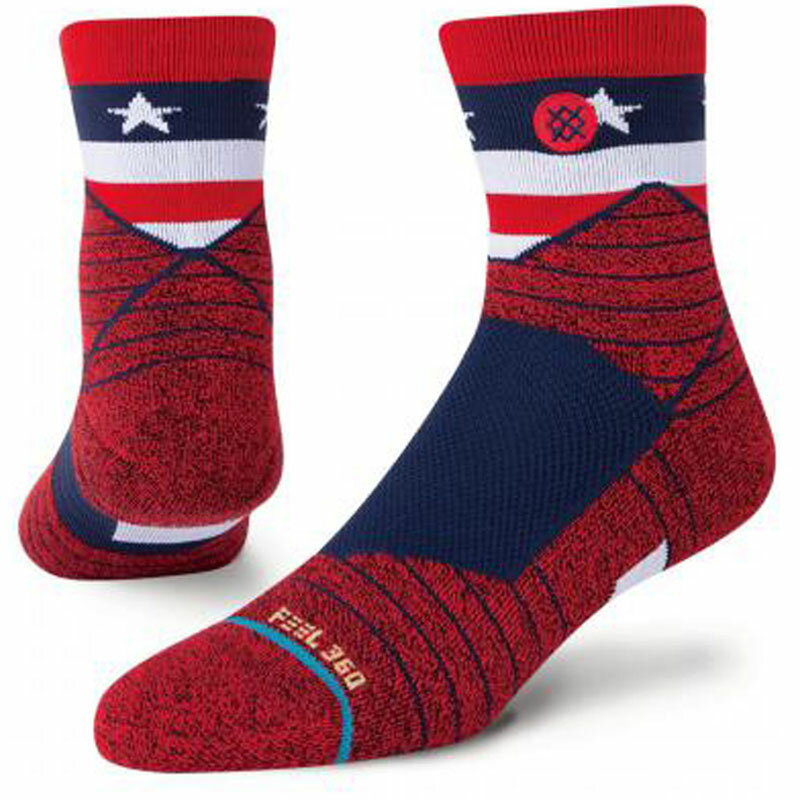 STANCE(スタンス)AMERICAN QTR REDマルチスポーツ ソックス(a459a21amq-red)
