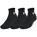 UNDER ARMOUR(アンダーアーマー)UAトレーニング コットン クオーター ソックス (3足セット)マルチスポーツ ソックス(1386372-002)