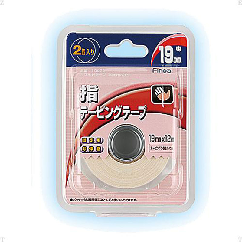 Non-Flexible - 【ロット販売：入り数6】FINOA(フィノア)ホワイトテープ 19MM 2ケボディーケア テーピング(10022)