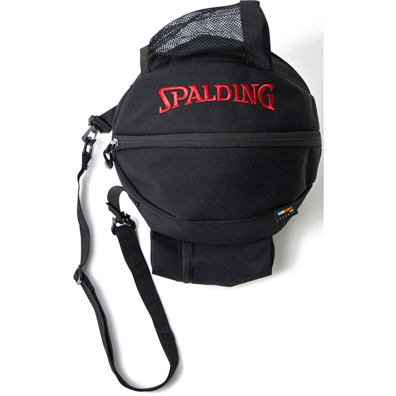 SPALDING(スポルディング)ボールバッグプロ ブラック×レッドバスケットボール ボールケース(49005rd)