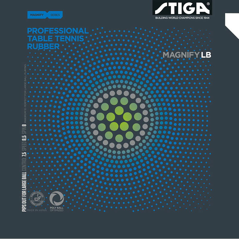 Other - STIGA(スティガ)ラージボール用表ソフトラバー MAGNIFY LB(マグニファイ LB) BLACK 厚卓球 ラバー(1713020120)