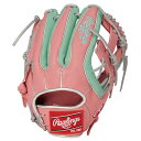 ローリングス Rawlings軟式 MLBカラーシンク N54G PK/MINT軟式用グローブ グラブ 25SSGR5HMN54G(4)