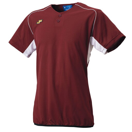 SSK(エスエスケイ)2ボタンベースボールTシャツ(裾バインダー)野球 25SSウェアTシャツBT2690