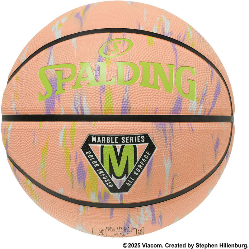 SPALDING スポルディングパトリック スター マーブルバスケットボール ボール5号85...