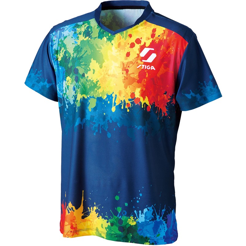 stiga(スティガ)STIGAシャツ KRーVI ネイビー XS卓球ゲームシャツ(1840490603)