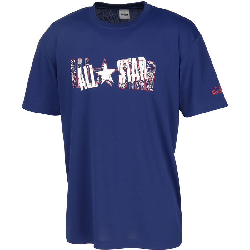 商品の説明 レトロなペイズリー柄のALL STARロゴT。 柔らかな肌触りに吸汗速乾を兼ね揃えたスポーツ向けアイテムです。 素材・材質 クイックドライメッシュニット(ポリエステル100%) 原産国 中国 カラー C.ネイビー