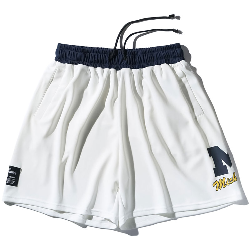 SPALDING スポルディングプラクティスパンツ ミシガン Mロゴ クラシックバスケットボール プラクティス..