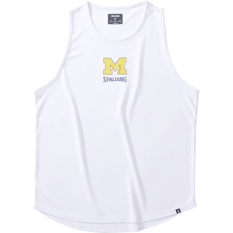 SPALDING スポルディングタンクトップ ミシガン M ロゴバスケットボール ノースリーブ・タンクトップsm..
