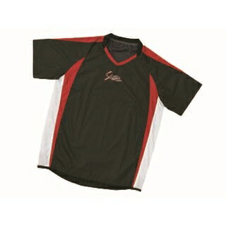 KUBOTA SLUGGER 久保田スラッガー Vジャン半袖ブラック/レッド/ホワイト アウター (L-88)