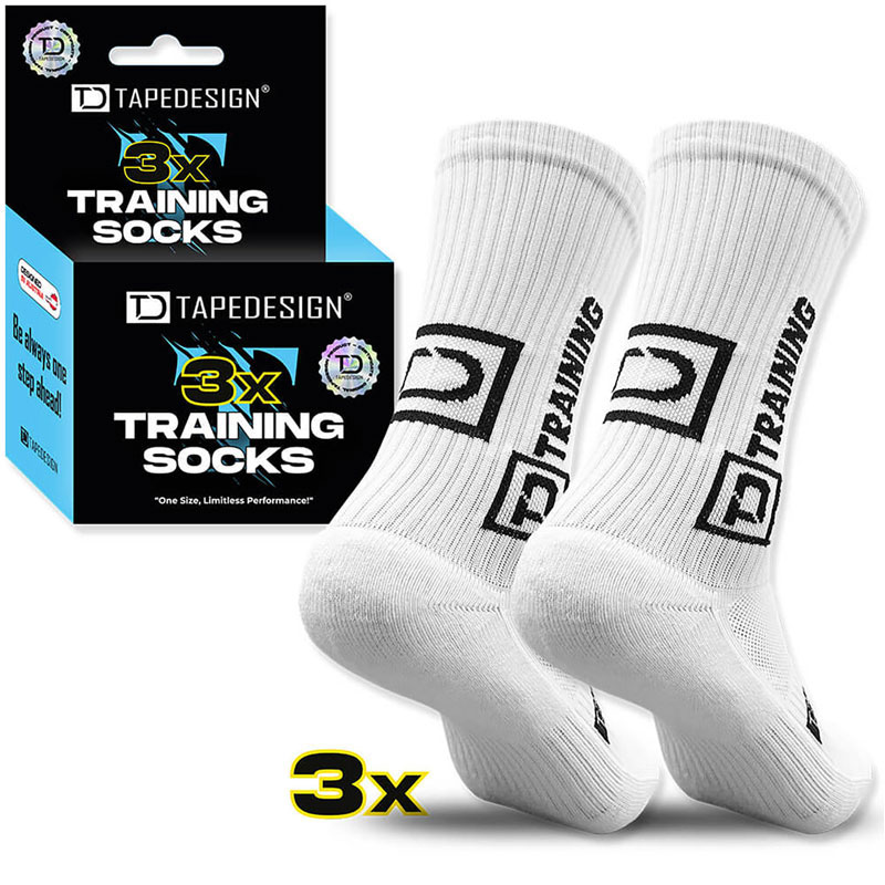 TapeDesignSocks テープデザインTraining Socks (3pack)サッカー ソックス(trsock3wh)
