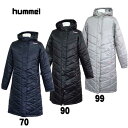 ピットスポーツ限定 レディース パデッドロングコート【hummel】 ヒュンメル × ピットスポーツ コラボ商品 中綿 ベンチコート (HLW8081KM)*61