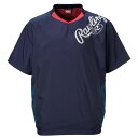 ローリングス Rawlings半袖ウインドジャケット（裏メッシュ）半袖ジャケット Apparel 23FW (AOS13F06-N/MBL)