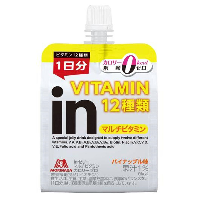 森永製菓/inゼリー マルチビタミン カロリーゼロ180g×6個(パイナップル味) ※フィットネス サプリメント(36JMM20100)