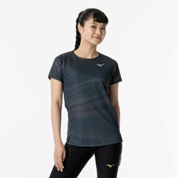 ミズノ MIZUNO汗処理/通気 ドライエアロフロープレミアムTシャツ (オーロラ) ウィメンズランニング ウエア ランニングシャツ(J2MAA701)