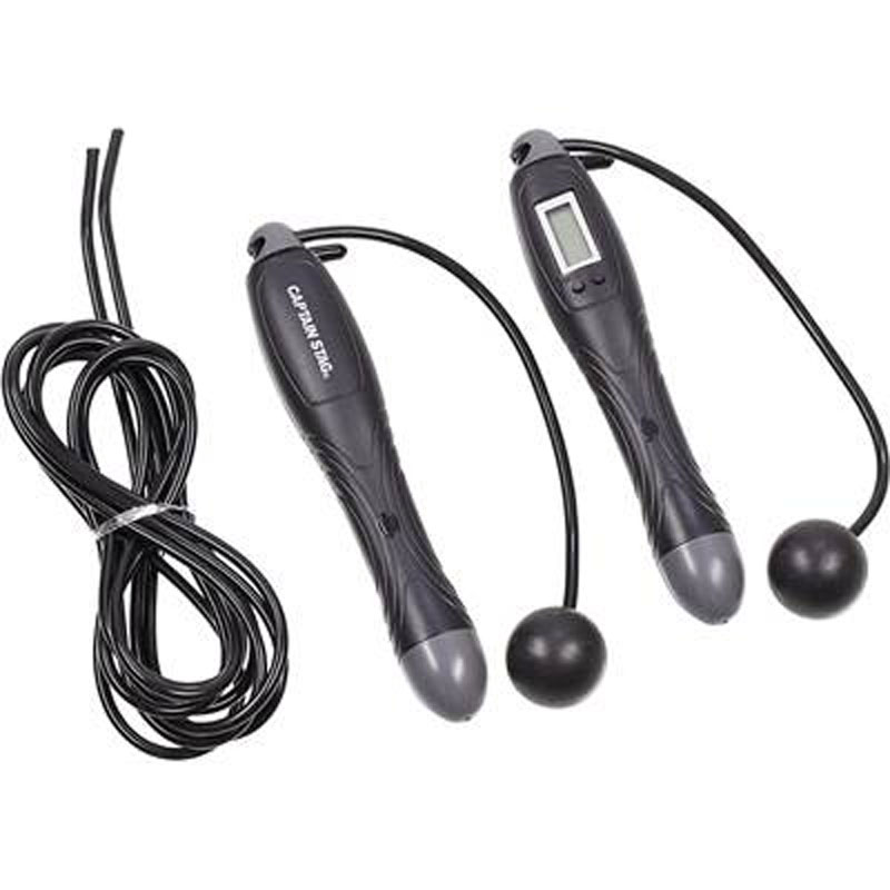 CAPTAIN STAG(キャプテンスタッグ)Vit Fit エアーなわとび(ブラック)キャンプ トレッキング 施設備品 とびなわ(UR929)