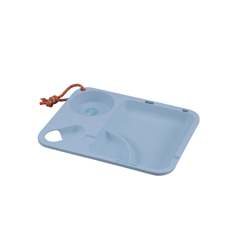 CAPTAIN STAG(キャプテンスタッグ)TAKE-FIBER ランチプレートスクエア2cm（ブルー）トレッキング キャ..