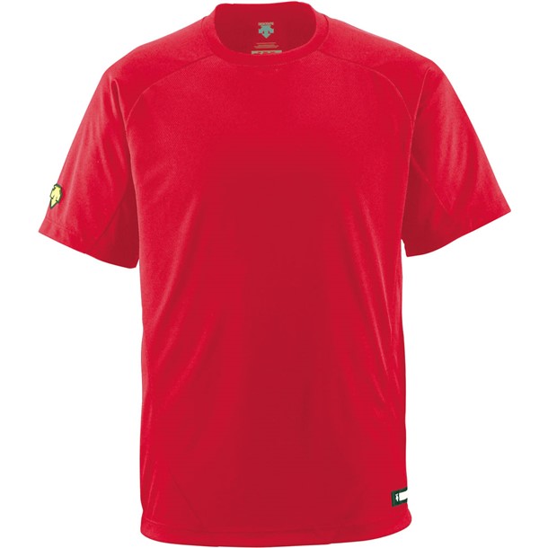 ベースボールTシヤツ【DESCENTE】デサント野球 ソフトJRベースボルTシャ(jdb200-red)