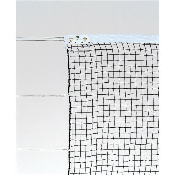 日本ソフトテニス連盟公認品（幅106cm×長さ12．65m、編目3．5cm） 素材：ポリエチレン無結節、440T/24本、白帯/ポリエステル 仕様：イザナスコード14．5m、ネットカラー/黒
