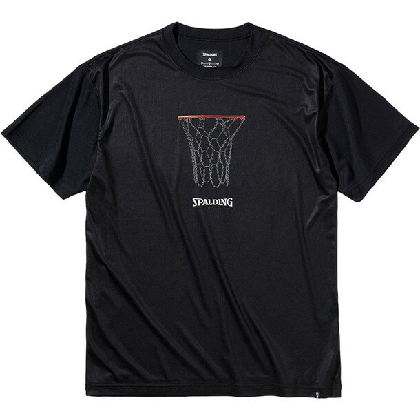 Tシャツ チェーンフープ ライトフィット【spalding】スポルディングバスケット 半袖Tシャツ(smt211270-1000)