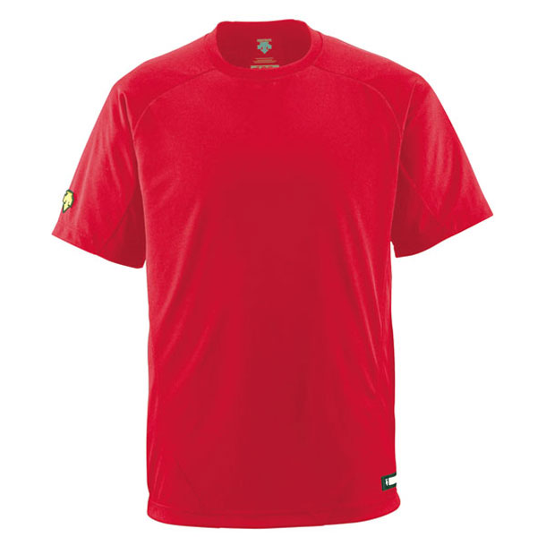 丸首Tシャツ【DESCENTE】デサント野球 ソフトベースボールTシャツ(DB200-RED)