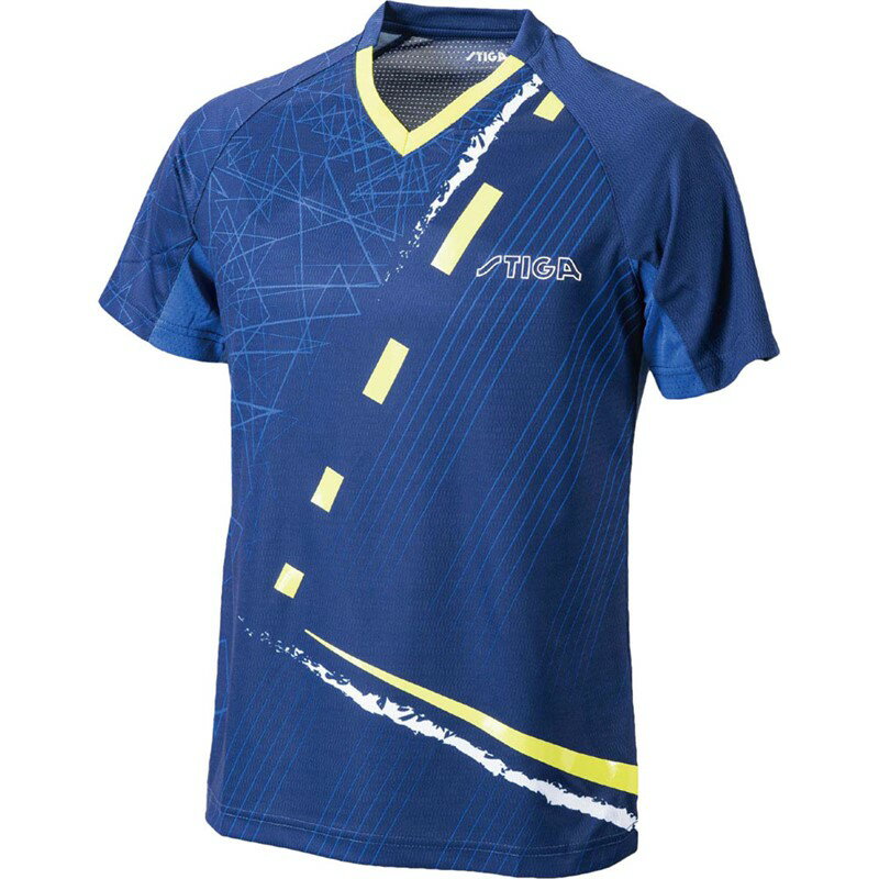 stiga(スティガ)STIGAシャツCN-IV ブルー L卓球 ゲームシャツ(ca53122l)