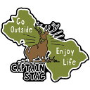 captainstag(キャプテンスタッグ)CSデザインステッカー(シカ・SANJO)7アウトドアアクセサリーソノタ(um1570)
