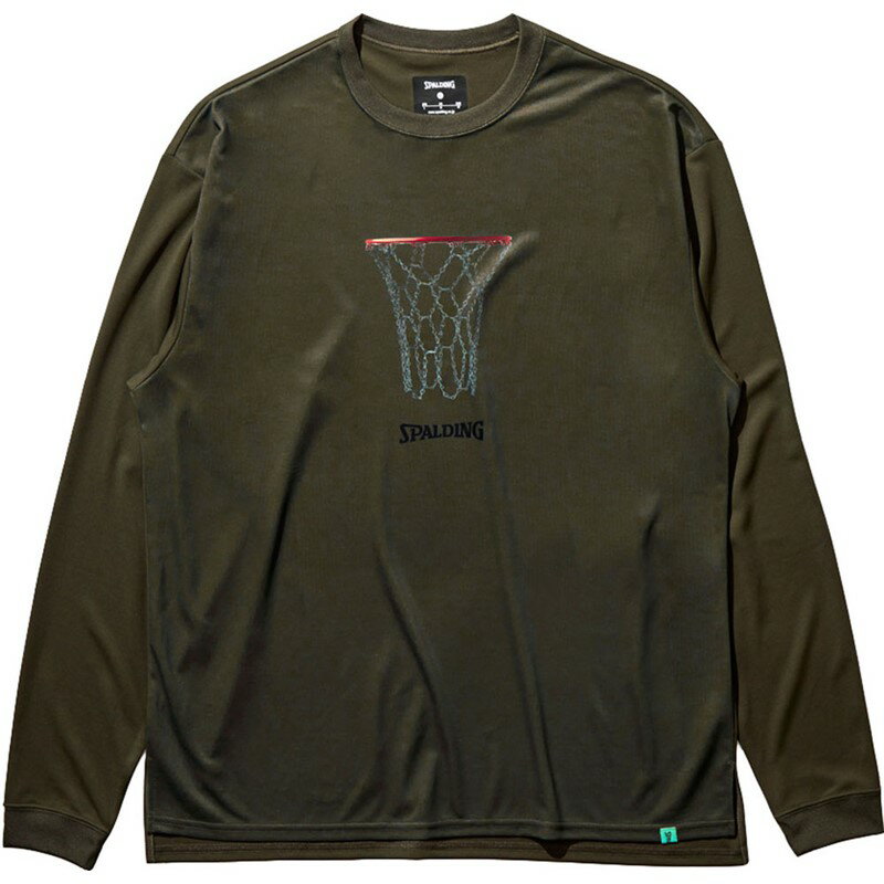 spalding(スポルディング)L/STシャツ チェーンフープバスケット長袖Tシャツ(smt22138-3900)