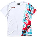 spalding(スポルディング)バレーボール Tシャツ ボールプリントバレー半袖Tシャツ(smt22184v-2000)