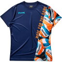 spalding(スポルディング)バレーボール Tシャツ ボールプリントバレー半袖Tシャツ(smt22184v-5400)
