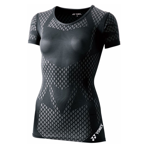 レディース Uネック半袖シャツ【Yonex】ヨネックスウエルネス長袖Tシャツ(STBA1506-007)