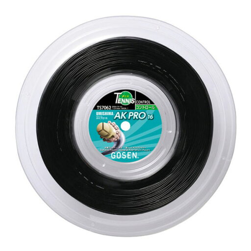 ウミシマ AKプロ16ロール ブラック【GOSEN】ゴーセンテニス硬式 ガツト(TS7062BK) ウミシマ AKプロ16ロール ブラック【GOSEN】ゴーセンテニス硬式 ガツト(TS7062BK)