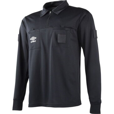 長袖 レフリーシャツUMBRO(アンブロ) サッカーナガソデTシャツ(UAS6608L-BLK)*24