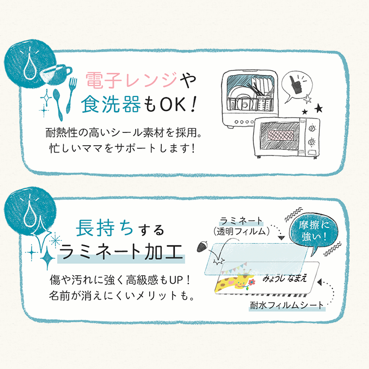 【最大500円OFFクーポン】2点セット 防水 + ラバー 名前シール お名前シール 防水 ...
