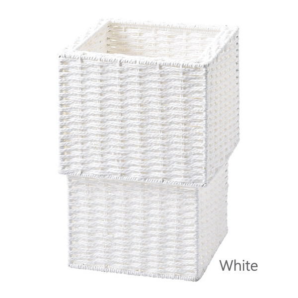 あす楽 White ペーパーダストボックス ゴミ箱 ごみ箱 CH-411WH ちどり産業 WASTE BASKET ゴミ入れ おしゃれ 角型 バスケット ダストBOX ゴミ箱 ボックス 収納ケース