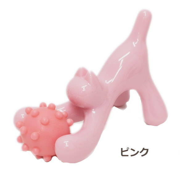 [即出荷] [ピンク] ツボ押し 首こり マッサージ 首 こり ツボ つぼ 肩こり IRG-0801 インテリアカンパニー キャット ローラーマッサージャー 腰 肩甲骨 血行促進 指圧 デスクワーク ねこ ネコ 猫 かわいい おしゃれ ギフト プレゼント 【定形外郵便送料無料】