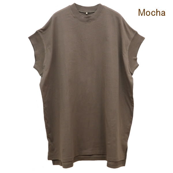 即出荷 Mocha ワンピース 半袖 夏 レディース 半袖カットソーワンピース ミモレ丈 フレア リブ おしゃれ かわいい ナチュラル チュニック ワンピ ルームウェア ルームウエア 無地 春 綿 コットン ワンマイルウェア 体型カバー 【クロネコゆうパケット便送料無料】