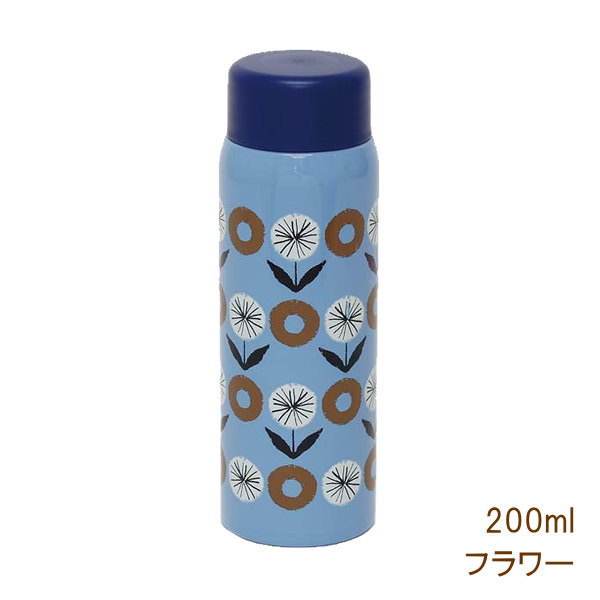 [即出荷] [フラワー] 水筒 ステンレス ミニ チョビーボトル 200ml 4008806-03 丸和貿易 少量 ちょい飲み 直飲み マグボトル 保冷 保温 スリム ポケット 小さい 軽い 軽量 通勤 通学 水分補給 薬 おしゃれ かわいい ステンレスボトル マイボトル 【定形外郵便送料無料】