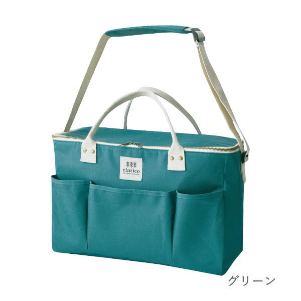 [即出荷][グリーン] 保冷バッグ 16l ショルダー エコバッグ clarice クーラーバッグ A504GR 現代百貨 ソフト ソフトクーラー 折りたたみ おしゃれ 保冷 保温 ダブルファスナー ショッピングバッグ 畳める 買い物 レジャー 【ネコポス便不可】【送料無料】【あす楽対応】