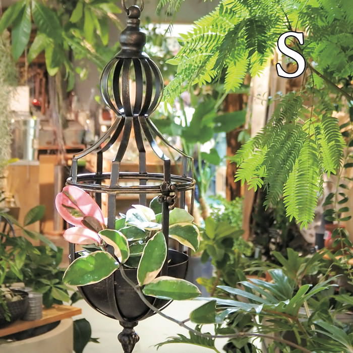 [ハングフラワーランタンS 6553 村田屋産業] ガーデンオーナメント インテリア 雑貨 アイアン プラント..