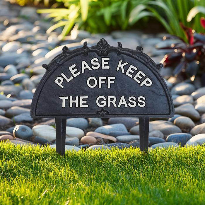 [キープオフザグラス 6656 村田屋産業] サインプレート ガーデニング雑貨 アイアン おしゃれ ガーデン..