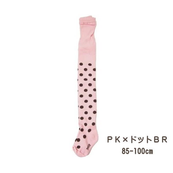 即出荷 PK×ドットBR 85〜100cm タイツ 子供 キッズ タイツ ドット柄タイツ ドット 厚手 子供用 靴下 水玉 スパッツ 防寒 ソックス おしゃれ 2歳 3歳 子供用タイツ おしゃれ 男の子 女の子【クロネコゆうパケット便送料無料】